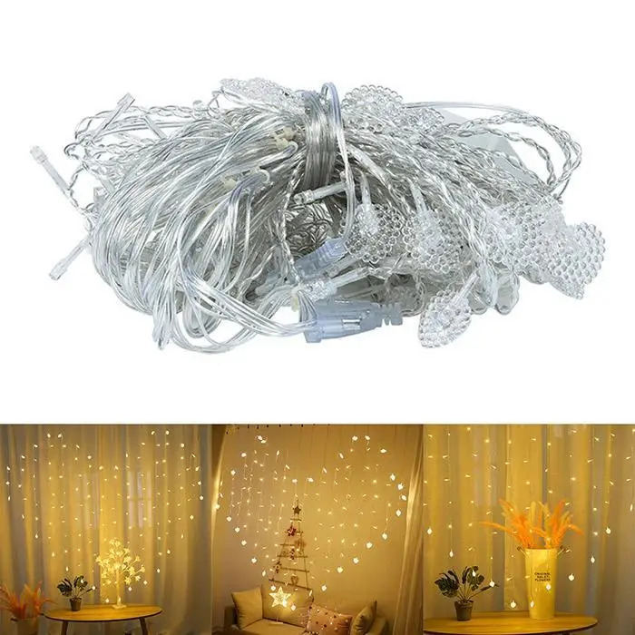 220 В ЕС 112pcs-lamps 8 режимов праздник сердце-shape форме, благодаря чему создается ощущение невесомости с 12 Вт E27 100000H украшения IP42 Рождество, Вечерние огни