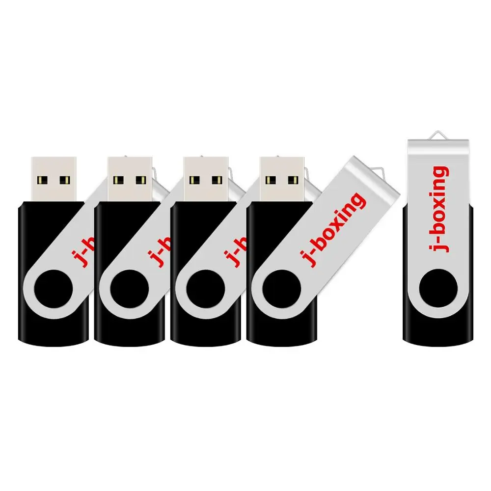 J-боксерские USB флеш-накопители 1 Гб 2 Гб Флешка 4 ГБ 8 ГБ металлическая Флешка с поворотным шарниром 16 ГБ 32 ГБ USB 2,0 Карта памяти 5 шт./лот для ПК черный