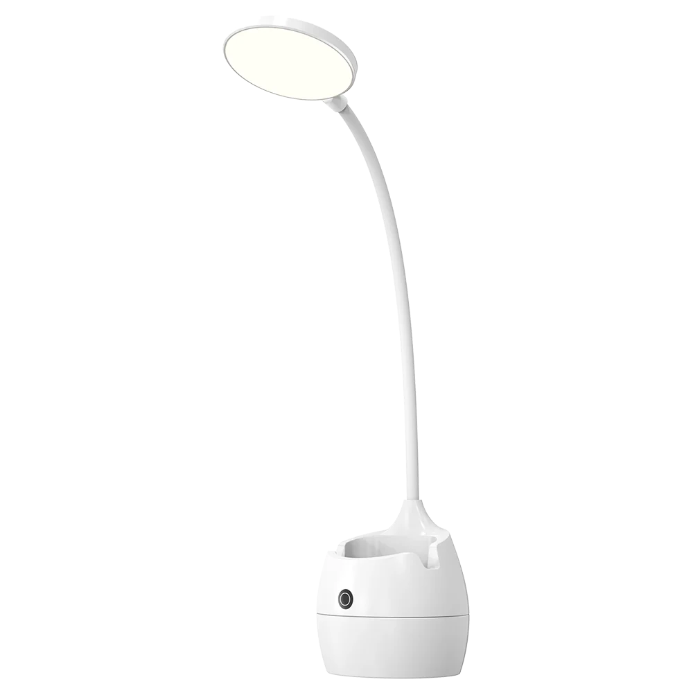 

LED Table Lamp with Storage Rechargeable Night Light Eye Protection Book Reading Desk Lamp Touch Lamp for Kids Children's Study