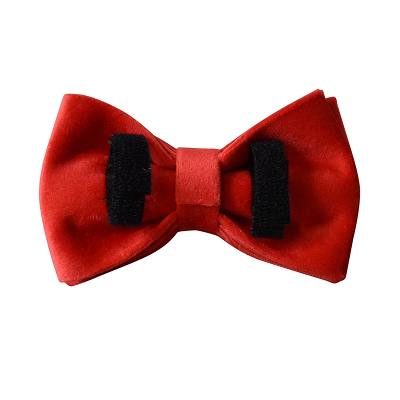 Red Collar Personalized Velvet Quality Fabric For Small, Medium Large Dog Metal Parts Pet Accessory Flannelette 03-Gold