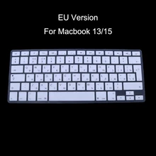 EU Version Russian Keyboard Silicone Skin Cover For Apple Macbook Air Pro 13inch 15 inch anti-dust, waterproof, oil-proof
