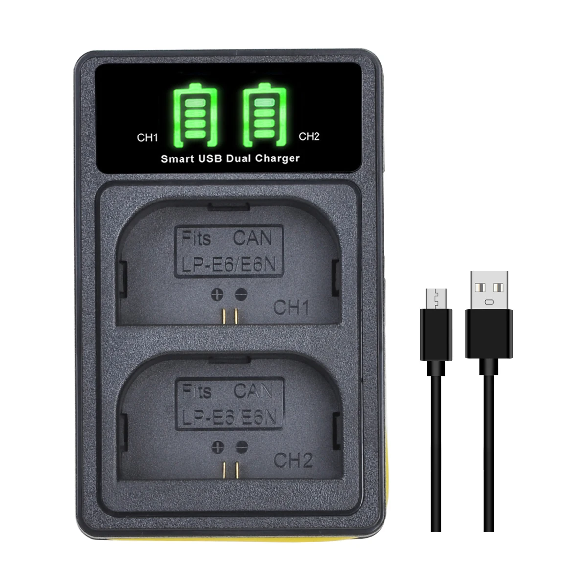 LP-E6 LP E6 LP-E6-E6N Battery Pack+LED Dual Charger For Canon EOS 5DS R 5D Mark II 5D Mark III 6D 7D 60D 70D 80D R5 XC10 2650mAh rechargeable battery,camera battery,camera battery charger,rechargeable battery charger