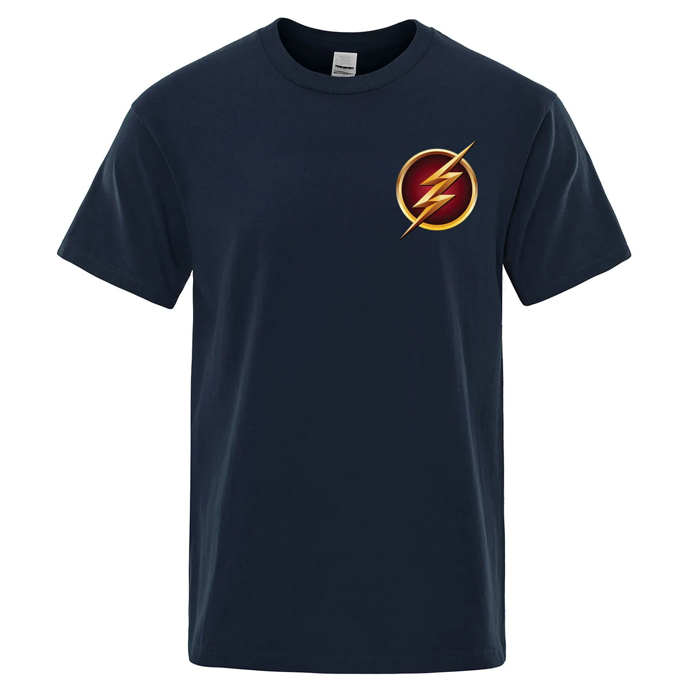 Футболка Midnite Star Superhero the Flash, Теория большого взрыва, Шелдон Купер, хлопковые мужские футболки с круглым вырезом, летняя одежда - Цвет: darkblue6
