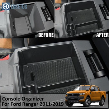 

Center Console Armrest Storage Box For Ford Ranger 2011- 2019 Organizer Storage Glove Box Tray Container Holder For Ford Ranger