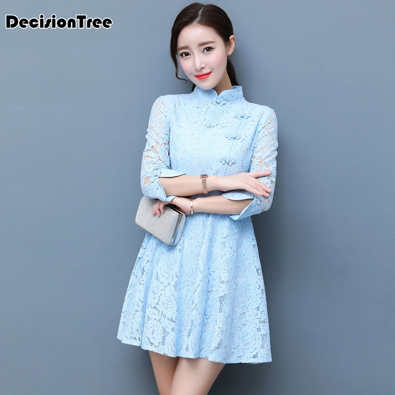 chinese traditional cheongsam embroidery dress embroidered wedding lace modern woman qipao s oriental for party