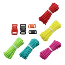 7 нитей Паракорд пряжки Комплект парашютный шнур веревка для DIY плетеный браслет кулон бельевая линия Открытый Инструменты