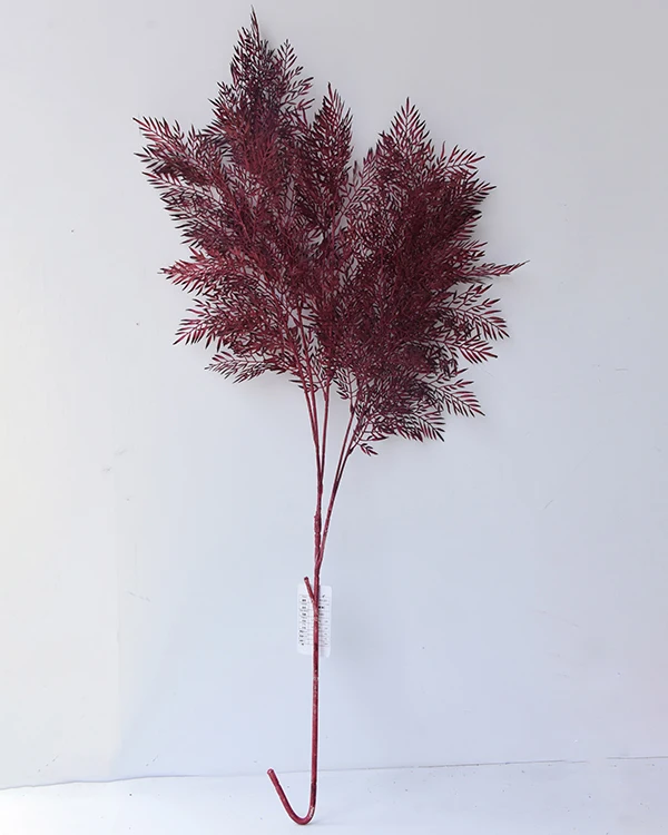 B Wine red 114 см Потолок Цветок смога пластиковая трава искусственный цветок растение Настенный декор Свадебные Вечерние Декорации для дома Феникс Хвост дикий 4 шт - Цвет: B Wine red