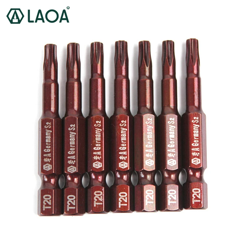 Биты для отвертки LAOA звездообразный шлицевой Electic S2 T15/T20/T25/T30 S3mm/4mm/5mm/6mm 1