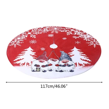 

Christmas Tree Skirt Swedish Gnome Tomte Ornament Carpet Floor Mat Base Cover H55A