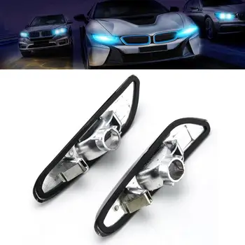 

2019 New 2pcs Left+Right Side Marker Turn Signal Lights Smoke/Clear for Fender Side Marker Light For BMW E90 E91 E92 E93 06-11