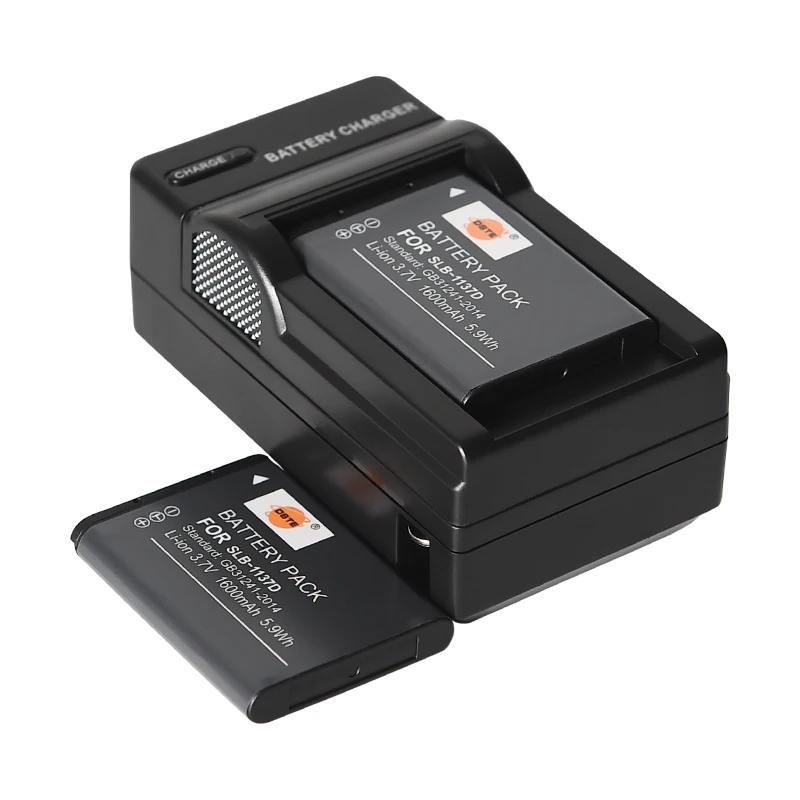 2 шт. 1600 мАч 3,7 V SLB-1137D 1137D DSTE Камера Батарея Зарядное устройство для samsung TL34HD i80 i100 L74 NV1 NV24 NV30 NV40 NV100HD NV103 - Цвет: 2Battery1DCCharger