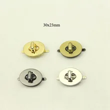 

2Pcs 30mm Oval Metal Twist Locks for Handbag Closure Lock Snap Purse Clasp Buckles Handmade Bags Accessories DIY Leather Craft