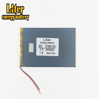 

3.7V,6000mAH 3766125 Polymer lithium ion / Li-ion battery for tablet pc BANK,GPS,mp3,mp4