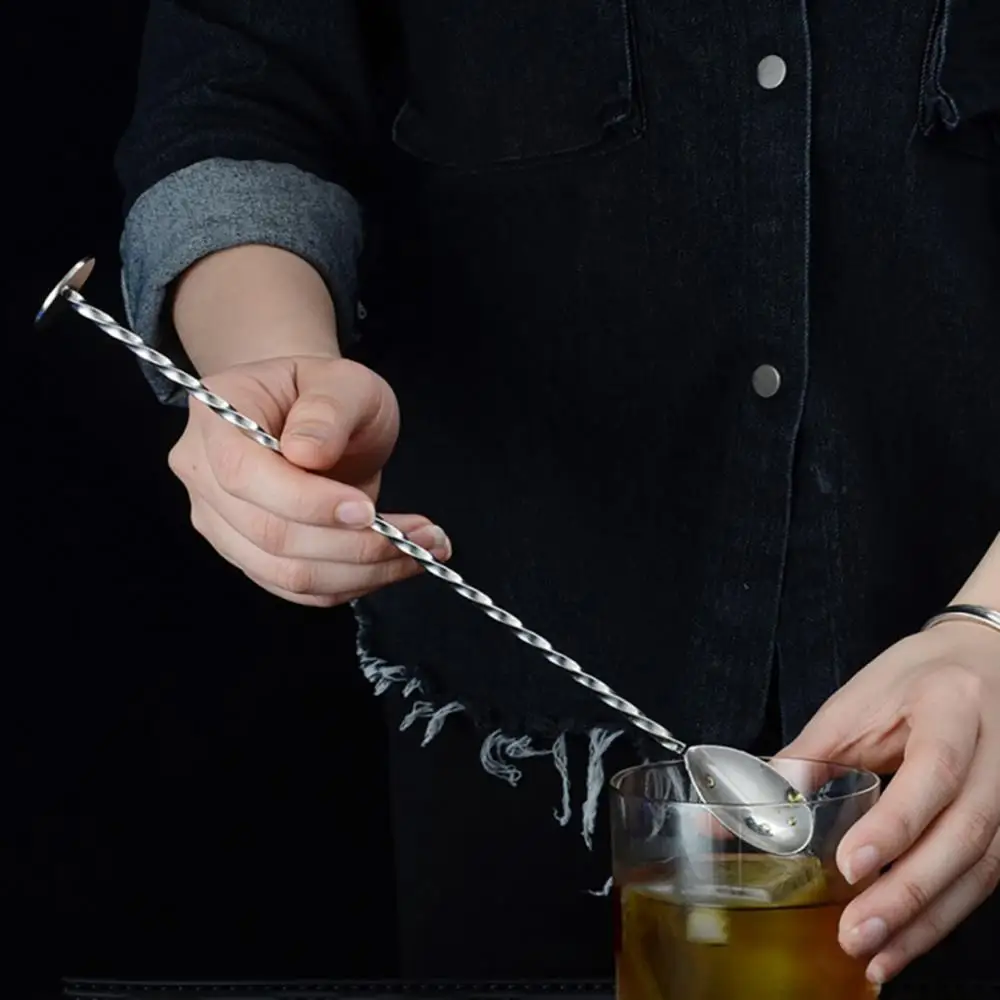 Spoon Double-ended Spiral Cocktail Coffee Stirring Stainless Steel Long Handle Spoon Bar Tools Coffee Accessories