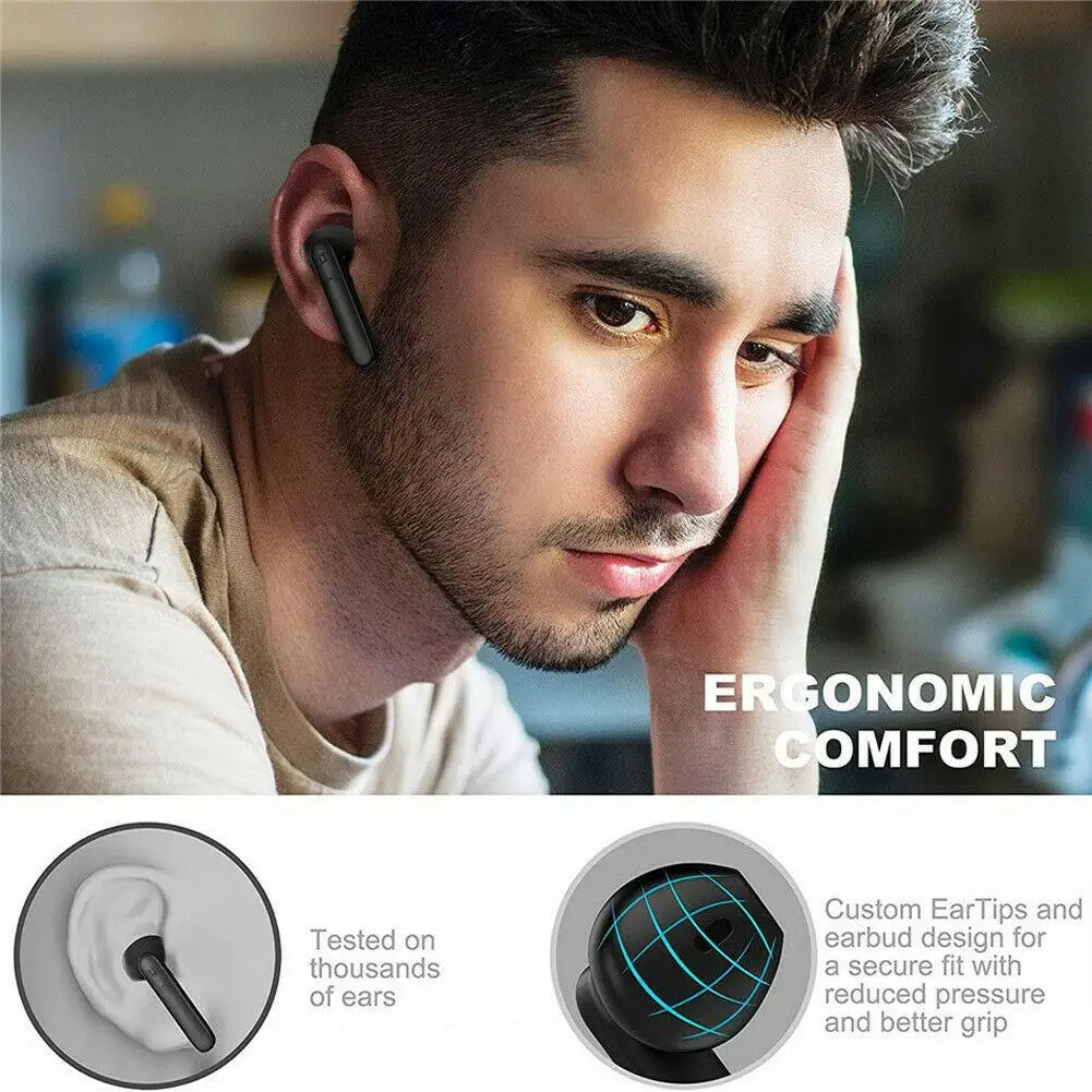 Bluetooth Wireless Headsets TWS Earphones Mini Earbuds Touch Control for iOS iPhone Android Samsung LG Huawei Motorola