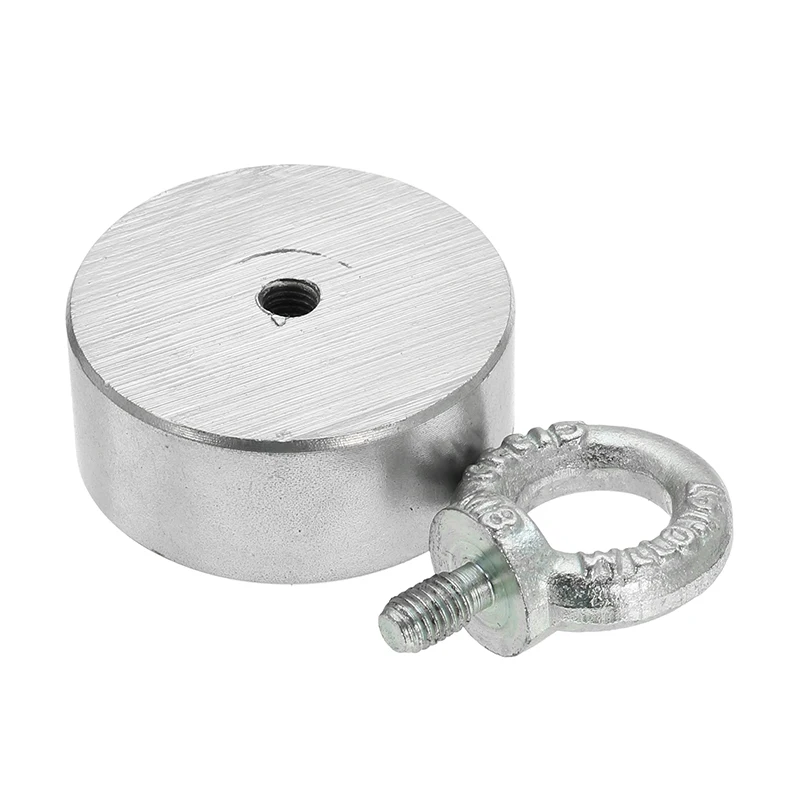 D60x25mm 300kg Neodymium Magnet Metal Detector Recovery Magnetic Materials with Handle Ringscrew