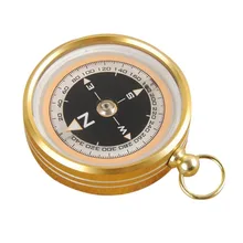 NewPortable Aluminum Alloy Pocket Outdoor Camping Compass Handheld Compass For Presents Gift Gold Hiking Climbing Survival Tools