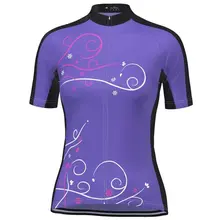 HIRBGOD, новинка, женская фиолетовая футболка с коротким рукавом для велоспорта, командная одежда для спорта на открытом воздухе, женская одежда для велоспорта с цветочным принтом, одежда для велоспорта, TYZ091-01