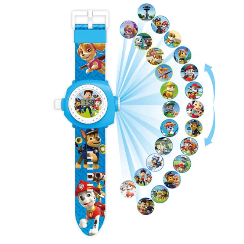Paw patrol 24 изображения проекционные часы экшн фигура аниме Patrol Paw Patrulla Canina Рождественский подарок игрушка - Цвет: 4
