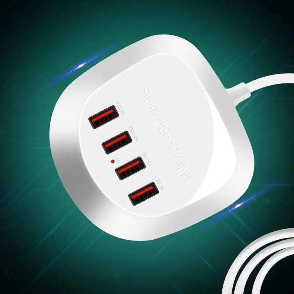 Универсальное 4 порта USB настенное зарядное устройство для смартфона планшета Быстрая зарядка USB концентратор адаптер питания США ЕС Великобритания вилка зарядное устройство для мобильного телефона