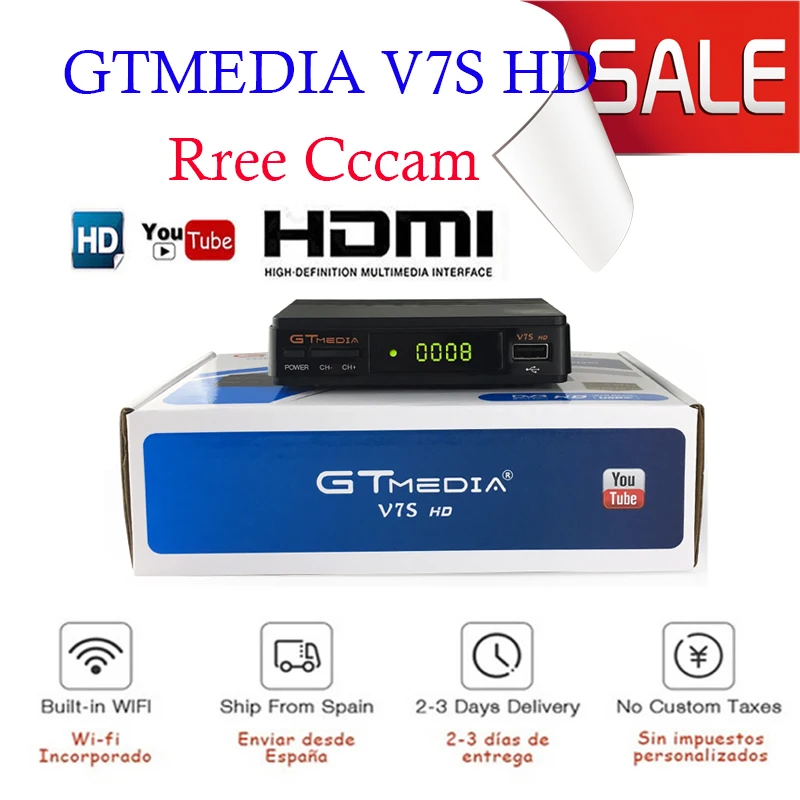 Горячая DVB-S2 Freesat V7s hd с USB wifi ТВ ресивер gtmedia v7s hd Поддержка питания Европа cline сетевой обмен pk gtmedia v8 nove
