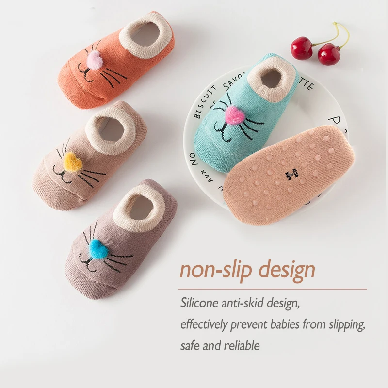Calcetines para interiores para bebé, calcetines de cuero para bebé, divertidos, antideslizantes