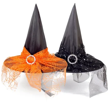 

12Pcs Halloween Decoration Props Witch Hat Adult Children Cosplay Witch Headdress