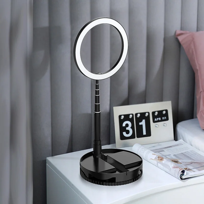 New Dimmable LED Selfie Ring Light 3500-6000K 160 LED beads USB Interface Cellphone Video Light Photography Lighting With Tripod