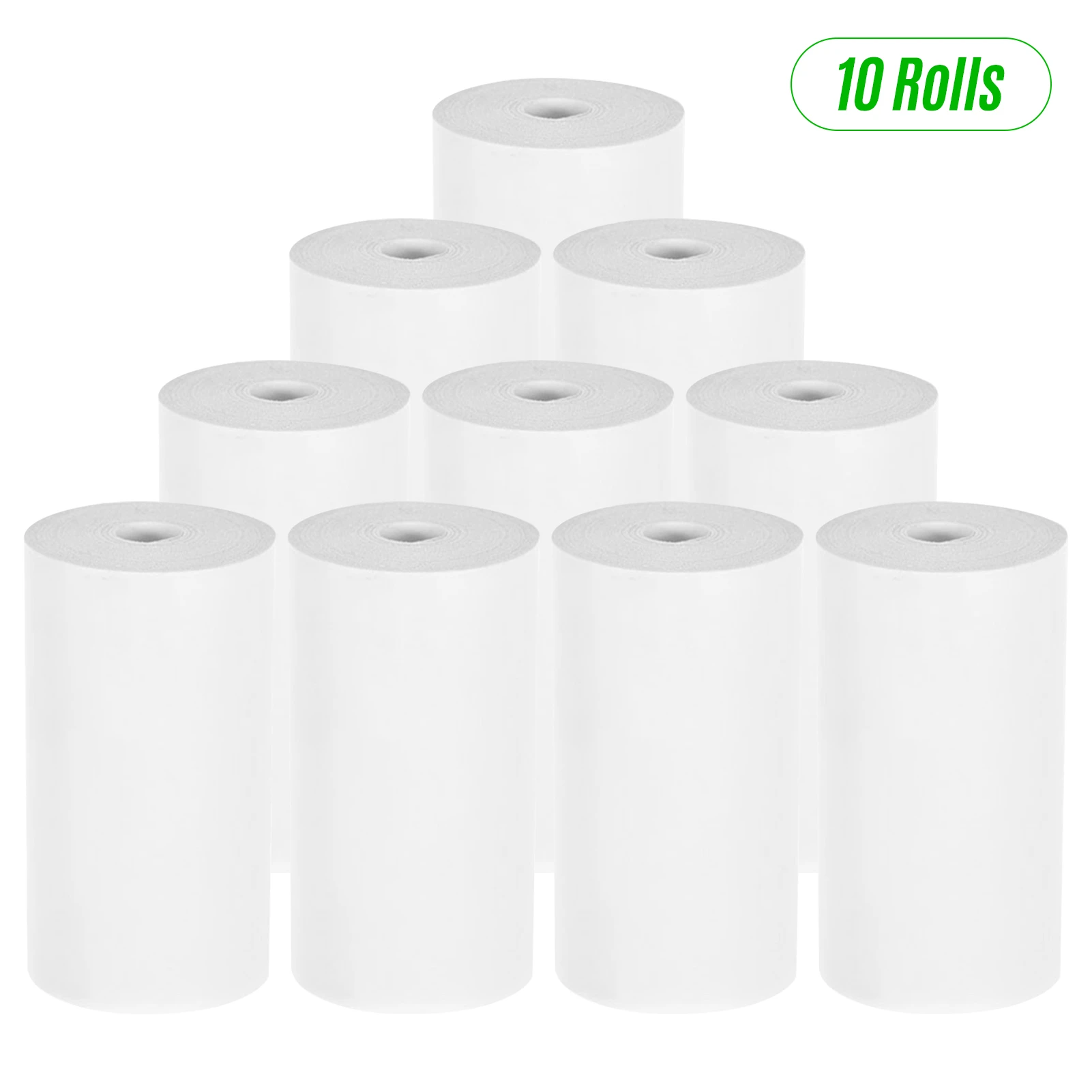 Rollos de papel térmico de recibos de 57x25mm, 10 piezas, Impresión de tickets registradora, impresora recibos POS Peripage Poooli Paperang|Impresora Papel| - AliExpress