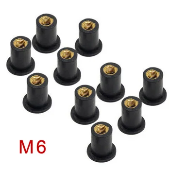 

Black M6 bushing Metric M6X5mm Windscreen/Fairing Rubber Nuts Top Sale