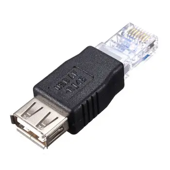 

2pcs/set Network Adapters RJ45 To USB Female Ethernet Converter Plug Connector