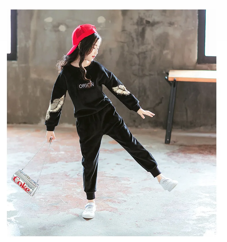 Teen Children Clothing Winter Toddler Old Girls Clothes Boy Costume Outfit Suit Kids Tracksuit For Girls Clothing Sets Velvet