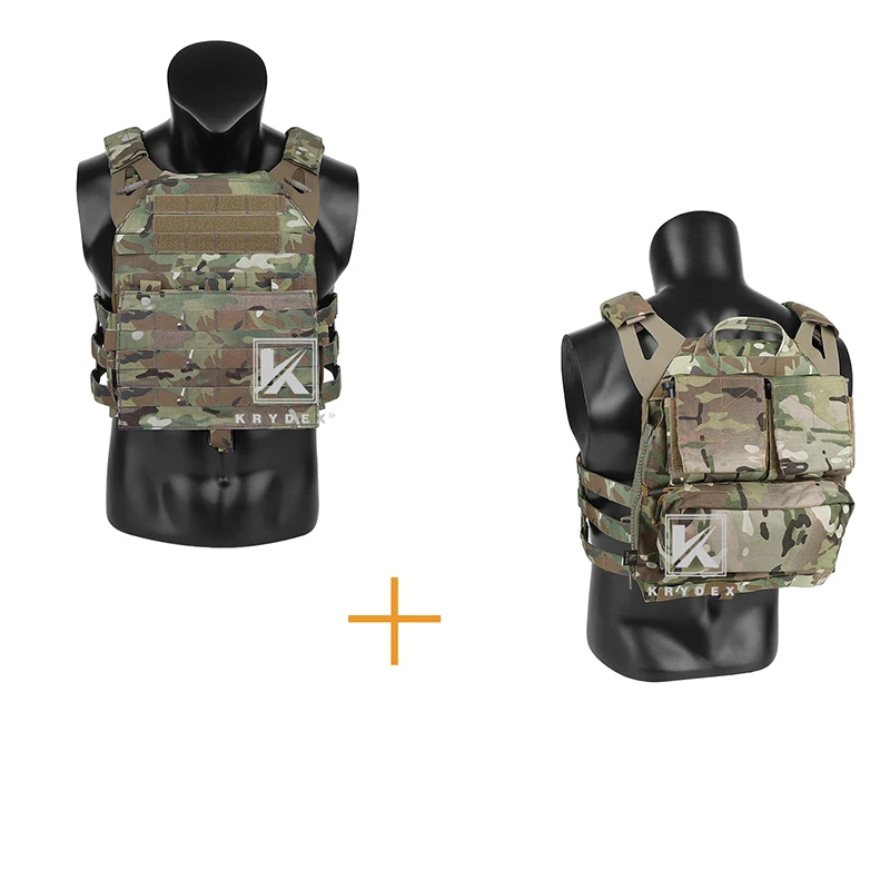 Tactical & Duty Gear KRYDEX JPC 2.0 Jump Plate Carrier Tactical Vest & MOLLE Panel & Zipon Back