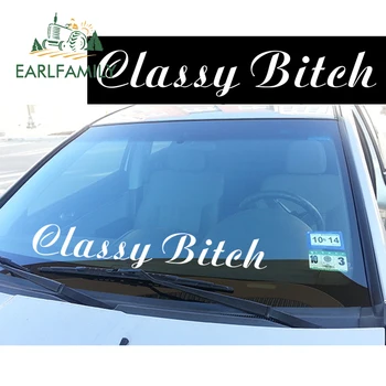 

EARLFAMILY 79cm x 15.24cm Classy Bitch Front Windshield Banner JDM Low Decal Car Sticker Girl Waterproof Car Accessories