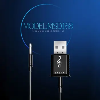 

2020 New 3in1 USB Bluetooth 5.0 Car WirelessTransmitter Receiver Adapter Mini 3.5mm AUX