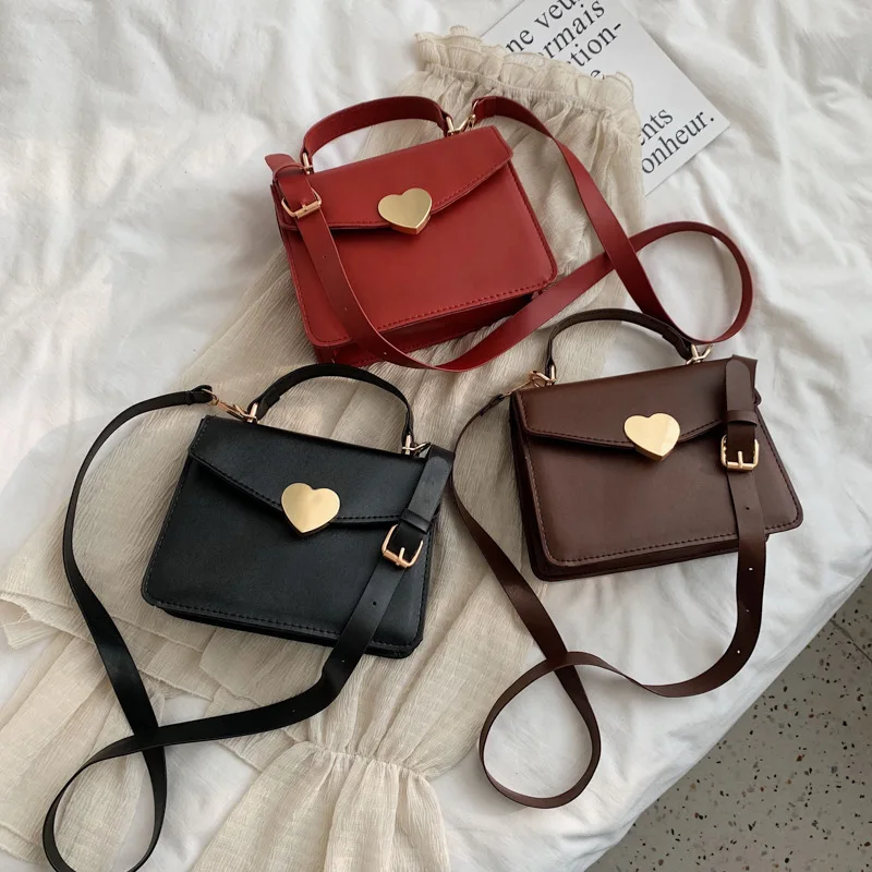 

Retro Hong Kong Style Bag Women's 2020 Spring New Style bai da xiao Square Bag Fashion Crossbody Bag Handbag Fashion