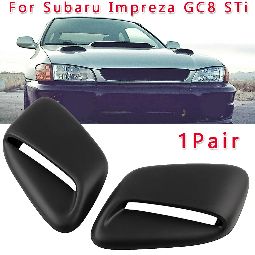 1 Pair High Quality Accessories Car Hood Vents Scoop Air Flow Vent FRP Cover For Subaru Impreza GC8 STi 2.5RS 1999-2001 | Автомобили и