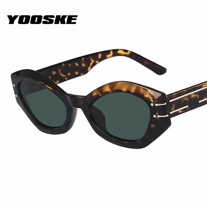 

YOOSKE Brand Vintage Cat Eye Sunglasses for Women Men Retro Small Irregular Sun Glasses Unisex Hip Hop Eyewear UV400