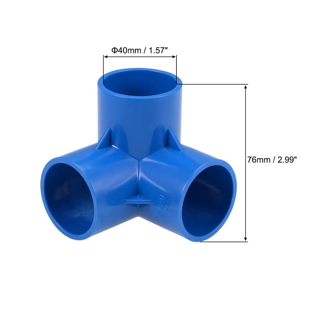 UXCELL 2 шт. фитинг трубы из пвх тройник 40/50 мм разъем ПВХ фитинги разъем восстанавливающая муфта ступице концентратор DWV Трубная арматура серая синий