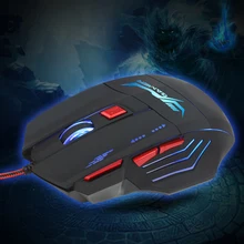Светодиодный, оптическая, USB, регулируемая, проводная, RGB игровая мышь, 7 кнопок, 3200 dpi, 5500 dpi, для ноутбука, компьютера, Pro Gamer, игровая мышь
