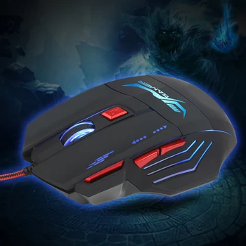 

LED Optical USB Adjustable Wired RGB Gaming Mouse 7 Buttons 3200DPI 5500DPI for Laptop Computer Pro Gamer Gaming Mouse