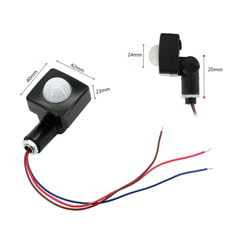 HOT Ultrathin LED Flood Light PIR Motion Sensor Detector Waterproof Outdoor 85-265V IP65 Motion Sensor Adjustable PIR Switch