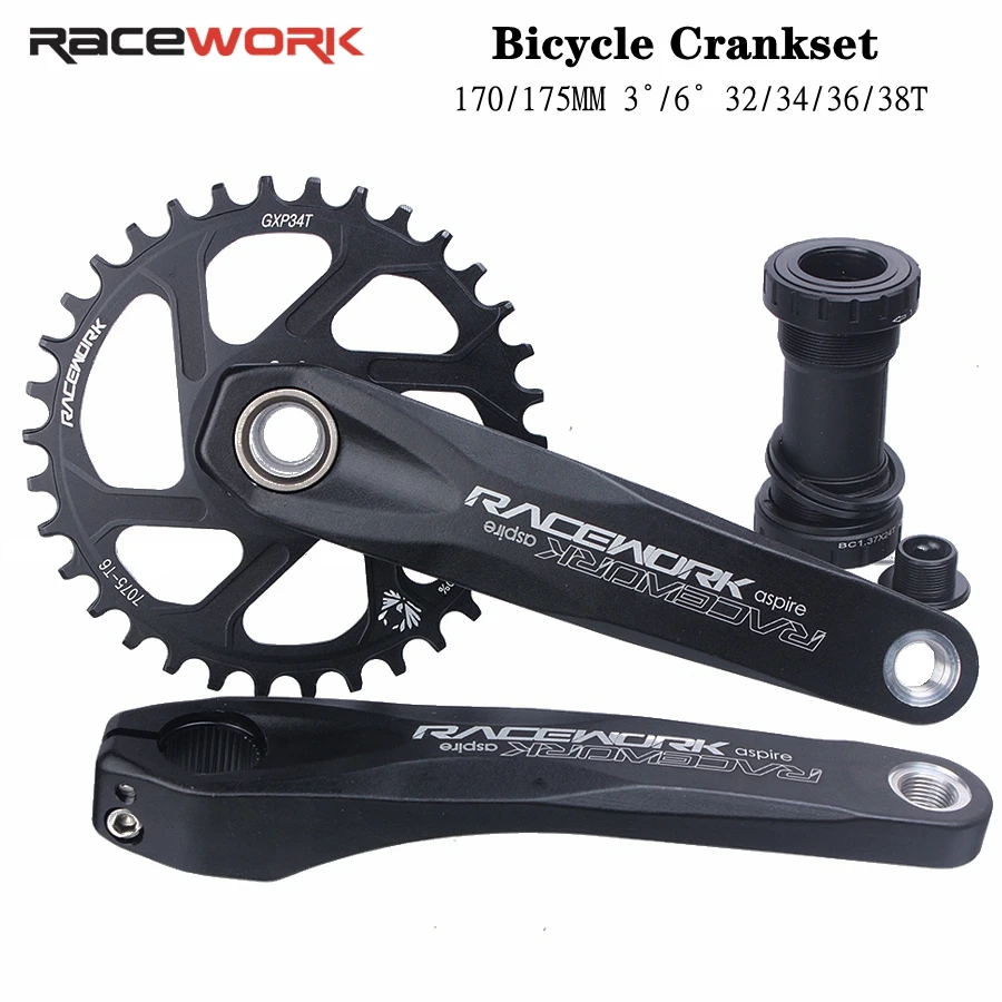 Racework Bicycle Crank Integrated Crankset Connecting Rods 170 175mm