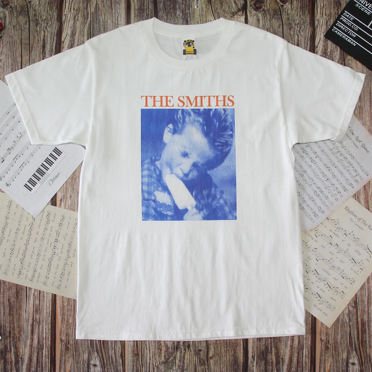Футболка The Smiths Queen Is Dead Tour Post-Punk Stone Roses Joy Division белая футболка | Мужская одежда