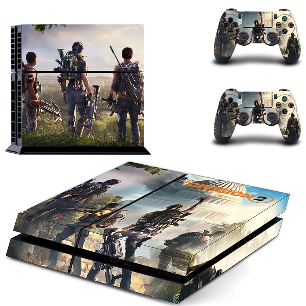 The Division 2 полное покрытие лицевые панели наклейка для PS4 Наклейка для консоли и контроллеров playstation 4 наклейка для PS4 виниловая наклейка