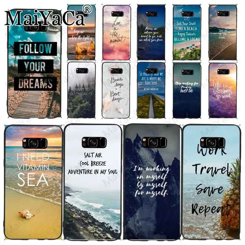 Путешествие на морском пляже цитаты чехол для сотового телефона samsung galaxy s10plus s9