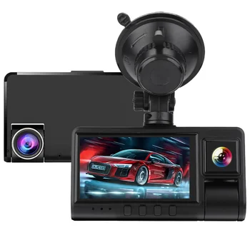 

car dash recorder 3-inch IPS screen HD with front and rear dual car record 1080P Dash Cam rotating lens Car DVR
