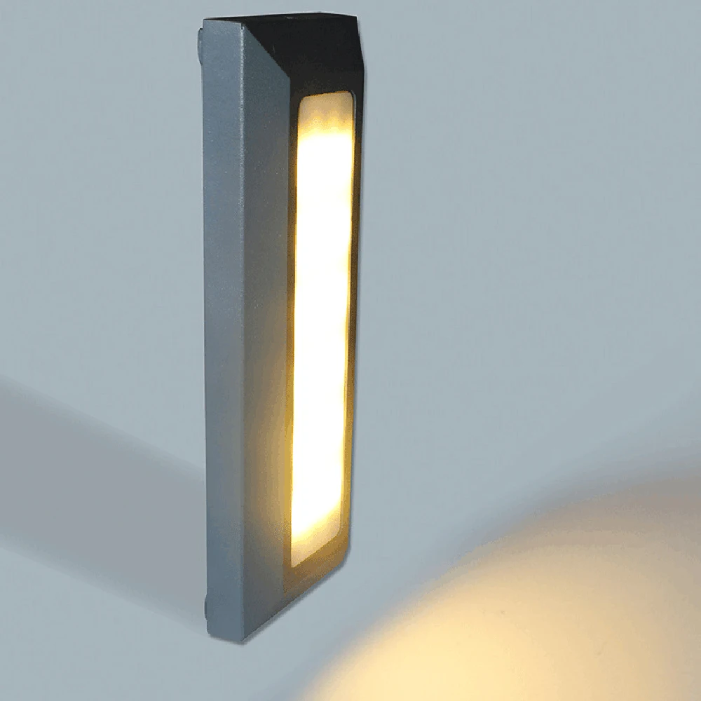 Светодиодный светильник для лестницы, наружный водонепроницаемый Встроенный ступенчатый светильник, настенный светильник, светильник для мостовой стены, подвесной светильник, дорожный светильник, алюминиевый