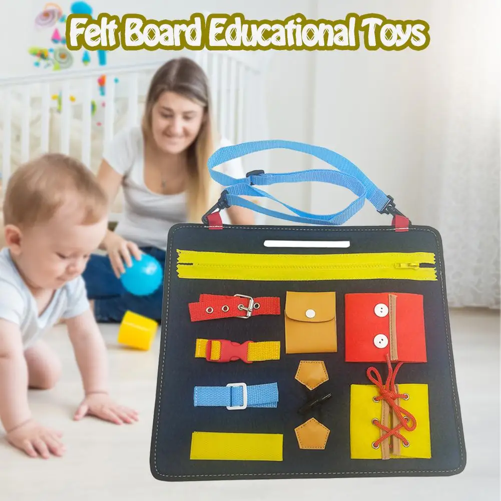  Busy Board Montessori Educational Toys For Baby Preschool Child Dressing/Zipper/Buckle/Button Toy L - 4000235203193
