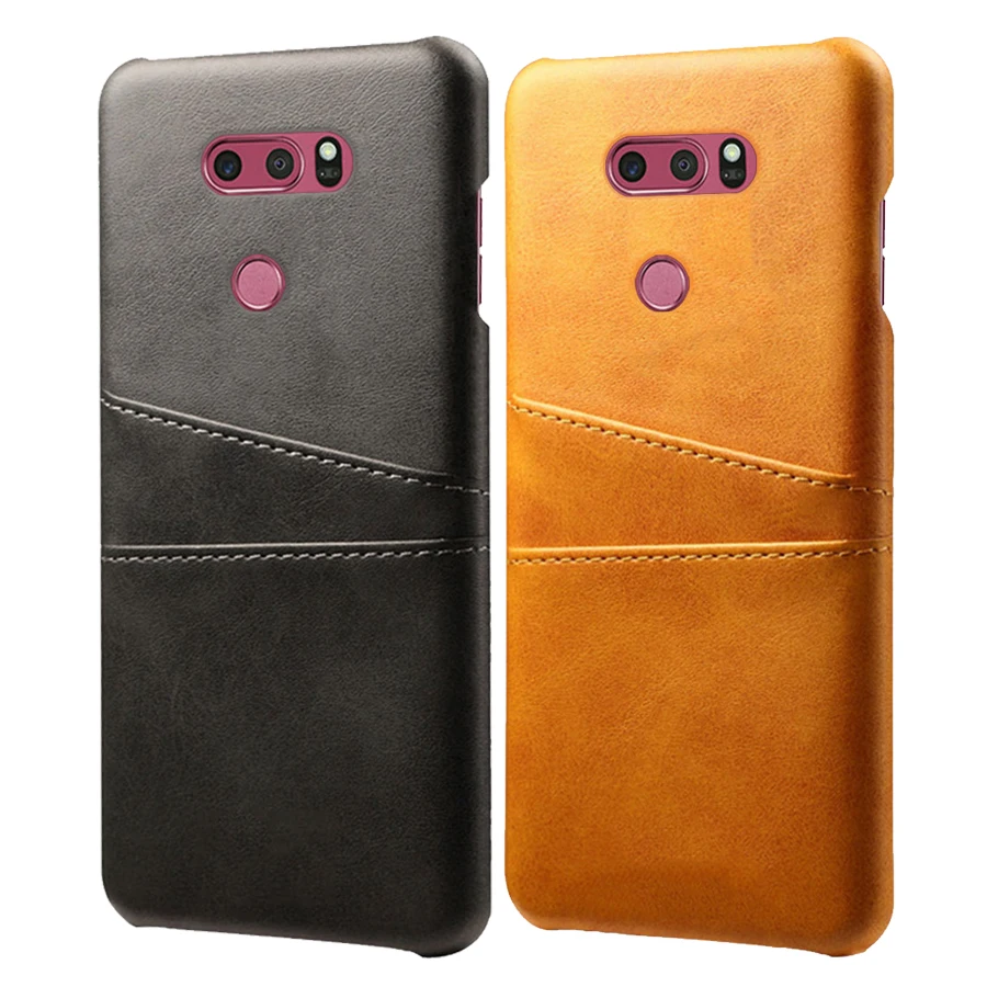 

SCK Leather Card Holder Phone Cases For LG V10 V20 V30 V40 ThinQ Phone Cover
